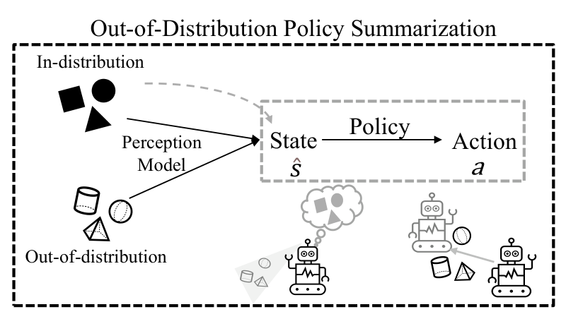 OOPS: Out-of-Distribution Policy Summarization